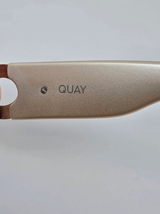 Quay Australia Chain Reaction Pearl Frame Gold Mirror Lens Cat Eye Sunglasses main image 4
